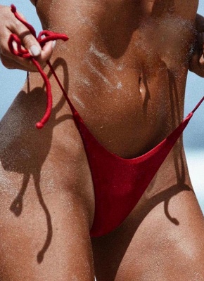 V-Shape Bikini UK Bottom Tie Side Swim Brief Brazilian Panties_1