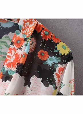 Summer Chiffon Cardigan Bikini Cover Up Printed Boho Long Modern Women's Kimono_6