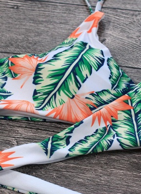 Hot Women Bikini Set UK with Leaves Printed Padded Top Bottom Bodycon Beach Swimsuits UK Bathing Suit UK Bathing Suit UK_6