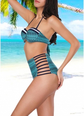 Women Swimsuits UK Bikini Set UK Halter Geometric Print Bathing Suit UK Beach Wear Tank Top_4