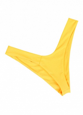 Womens Thong Bikini Set Spaghetti Strap Tank top Swimsuit Solid Swimsuit_6