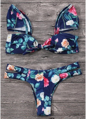 Retro Women Bikini Set UK Floral Wireless Bathing Suit UK Bathing Suit UKs Tank Top Beach Wear_3