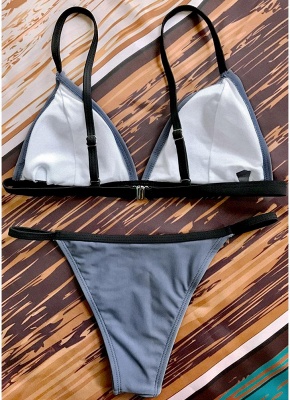 Womens Bathing Suit Bikini Set Sleeveless Sexy Open Back Padded Spaghetti Strap Swimsuit Beach Wear_3
