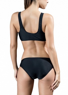 Women Sporty Bikini Set UK Striped Cropped Tank Top Tank Tops Bathing Suit UK Swimsuits UK_5