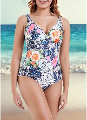 Women Big One Piece Bathing Suit UK Floral Monokini Swimsuits UK Bathing Suit UK_1