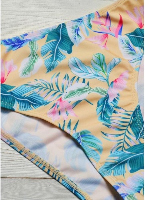 Printed Padded Hollow Out Monokini Swimsuit_7