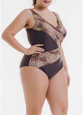 Women Big One Piece Bathing Suit UK Leopard Print Monokini Swimsuits UK Bathing Suit UK_4