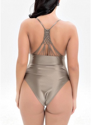 Plus Size Strappy Swimsuit Backless Hollow Out One Piece_4