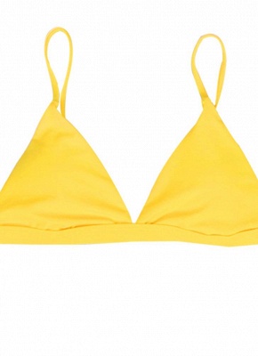 Womens Thong Bikini Set Spaghetti Strap Tank top Swimsuit Solid Swimsuit_4