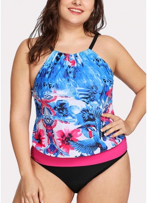 Modern Women Padded Plus Size Swimsuit Push Up Printed Swimwear Bathing Suit_1