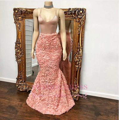 Floor Length Evening Gown  Gorgeous Spaghetti Strap Mermaid Prom Dress_1
