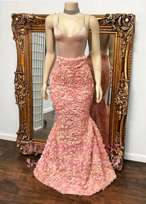 Floor Length Evening Gown  Gorgeous Spaghetti Strap Mermaid Prom Dress_3