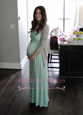 Sleeveless A-line Strapless Maternity Floor-length Newest Prom Dress_3