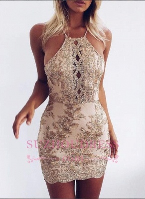 Sleeveless Backless Sexy Cocktail Dress  Lace Appliques Mini Homecoming Dress  BA6717_2