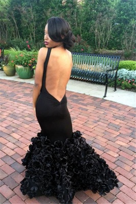 Sexy Sheath  Prom Dresses with Flowers Backless Long Evening Gowns ce080_3