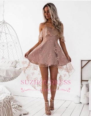 New Arrival Sexy Lace Cute A-line Short Hight-low Homecoming Dress BA7000_3