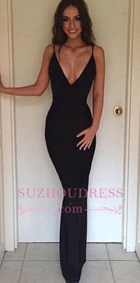 Sexy Sheath Summer Evening Dress Spaghetti Straps Backless  V-neck Party Gowns BA3668_3