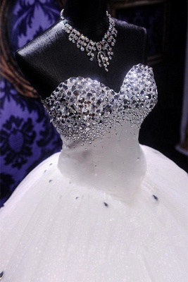 Rhinestone Stunning  Wedding Dresses Ball Gown Sweetheart Elegant Luxurious Bridal Dresses_3