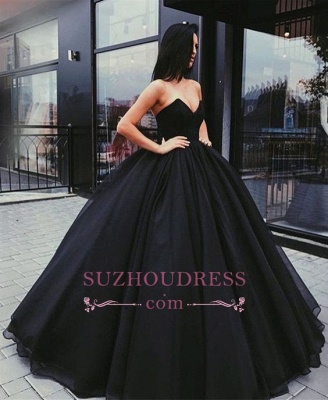 Black Sweetheart Ball-Gown Evening Dresses  | Sleeveless Prom Dresses CD0117_4