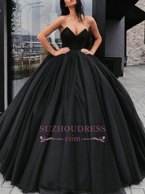 Black Sweetheart Ball-Gown Evening Dresses  | Sleeveless Prom Dresses CD0117_6