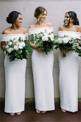 Off The Shoulder Sexy Bridesmaid Dresses | Sheath Elegant  Wedding Party Dresses for Bridesmaid_1