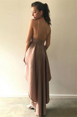 Sexy Simple Hi-Lo Homecoming Dresses |  Spaghetti Straps Backless Hoco Dresses_3