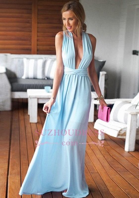 Criss-Cross Floor Length Long Summer Party Dresses Beautiful   Formal Evening Dress_4