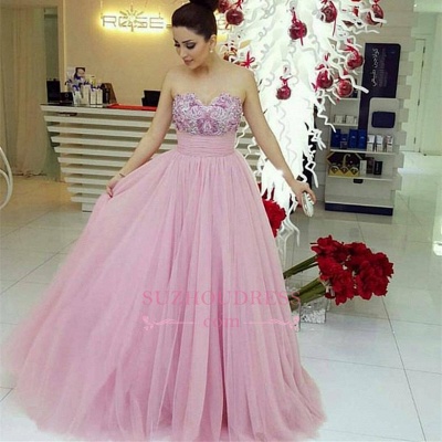 Fairy Beadings Tulle Gorgeous Long Sweetheart Prom Dress_1