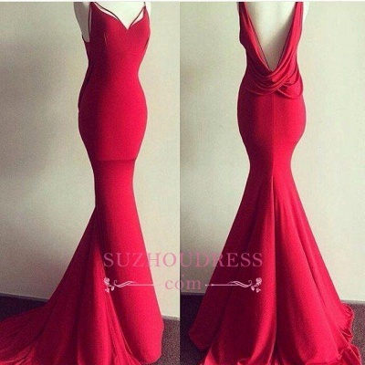 Backless Red Backless Long Mermaid Sweetheart-Neck Sexy Evening Gowns BA4419_1