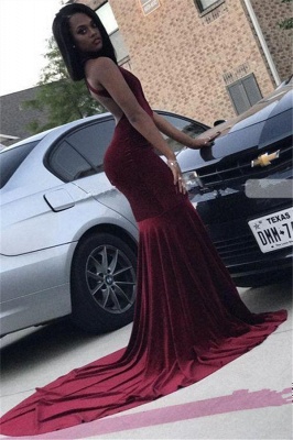 Sexy Halter Velvet Backless Prom Dress | Chic Evening Dress_3