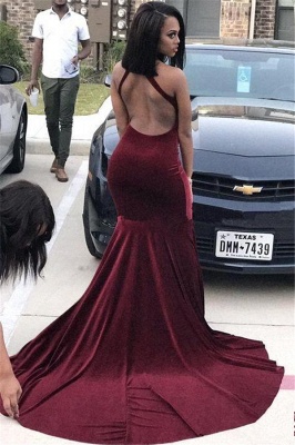 Sexy Halter Velvet Backless Prom Dress | Chic Evening Dress_4