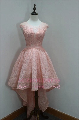Sleeveless Elegant Appliques Short Lace Hi-Lo Beadings Homecoming Dress BA6155_5