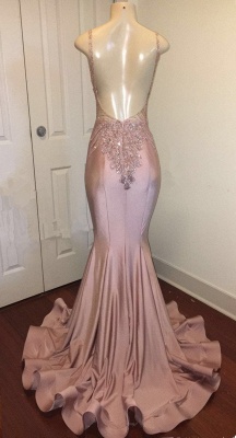 Spaghetti Straps Sparkling Beads Prom Dresses |  Pink Sequins Sexy Backless Evening Gown BA8240_4